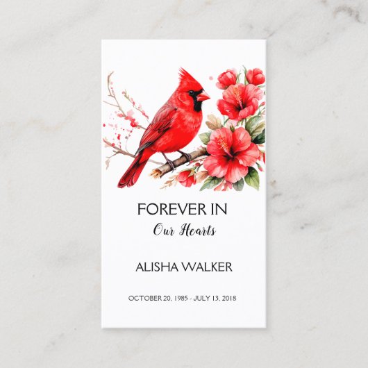 Forever in ons hart Foto Funeral Prayer Card Visitekaartje (Voorkant)