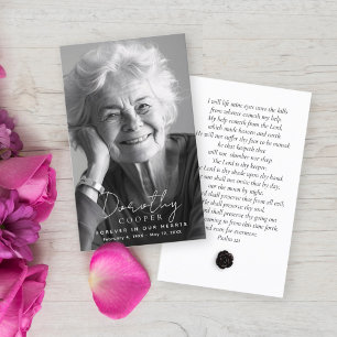 Forever in ons hart Foto Funeral Prayer Card Visitekaartje