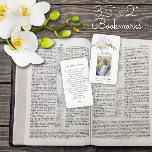 Forever in ons hart Foto Funeral Prayer Card Visitekaartje