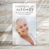 Forever in ons hart Foto Funeral Prayer Card Visitekaartje