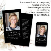 Forever in ons hart Foto Funeral Prayer Card Visitekaartje