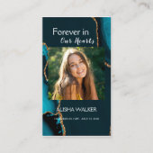 Forever in ons hart Foto Funeral Prayer Card Visitekaartje (Voorkant)