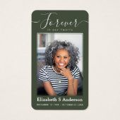 Forever in ons hart Foto Funeral Prayer Card Visitekaartje (Voorkant)