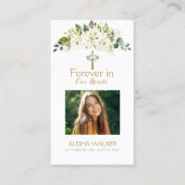 Forever in ons hart Foto Funeral Prayer Card Visitekaartje (Voorkant)