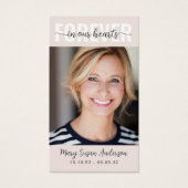 Forever in ons hart Foto Funeral Prayer Card Visitekaartje (Voorkant)