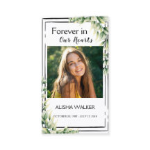 Forever in ons hart Foto Funeral Prayer Card