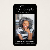 Forever in ons hart Foto Funeral Prayer Card Visitekaartje (Voorkant)