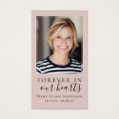 Forever in ons hart Foto Funeral Prayer Card Visitekaartje (Voorkant)