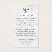 Forever in ons hart Foto Funeral Prayer Card Visitekaartje (Achterkant)