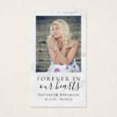Forever in ons hart Foto Funeral Prayer Card Visitekaartje (Voorkant)