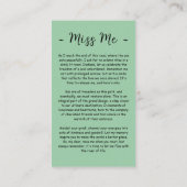 Forever in ons hart Foto Funeral Prayer Visitekaartje (Achterkant)