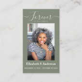 Forever in ons hart Foto Funeral Prayer Visitekaartje (Voorkant)