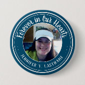 Forever in ons hart Foto Herdenking Button (Voorkant)