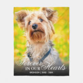 Forever in ons hart Foto Memorial Fleece Deken (Voorkant)