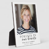 Forever in ons hart Foto Memorial Fotoplaat (Zijkant)