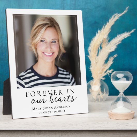 Forever in ons hart Foto Memorial Fotoplaat (Zijkant)
