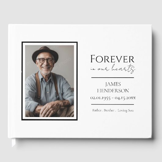 Forever in ons hart Foto Memorial Gastenboek (Voorkant)