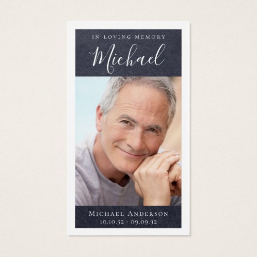 Forever in ons hart Foto Memorial Kaart (Achterkant)