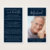 Forever in ons hart Foto Memorial Kaart (Voorkant /achterkant)