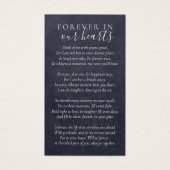 Forever in ons hart Foto Memorial Kaart (Voorkant)