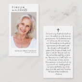 Forever in ons hart Foto Memorial Kaart Notitiekaartje (Voorkant / Achterkant)