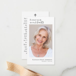 Forever in ons hart Foto Memorial Kaart Notitiekaartje