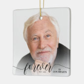 Forever in ons hart Foto Memorial Keramisch Ornament (Links)