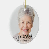 Forever in ons hart Foto Memorial Keramisch Ornament (Rechts)