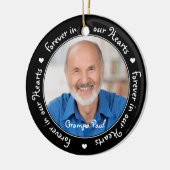 Forever in ons hart Foto Memorial Keramisch Ornament (Links)