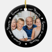 Forever in ons hart Foto Memorial Keramisch Ornament (Achterkant)