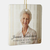 Forever in ons hart Foto Memorial Keramisch Ornament (Rechts)