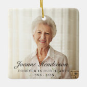 Forever in ons hart Foto Memorial Keramisch Ornament (Voorkant)