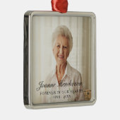 Forever in ons hart Foto Memorial Metalen Ornament (Rechts)