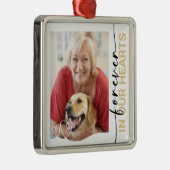Forever in ons hart Foto Memorial Metalen Ornament (Rechts)