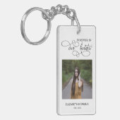 Forever in ons hart Foto Memorial Poem Sleutelhanger (Voorkant Links)