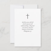 Forever in ons hart Foto Memorial Prayer Kaart (Achterkant)