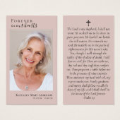 Forever in ons hart Foto Memorial Prayer Kaart (Voorkant /achterkant)