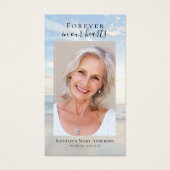 Forever in ons hart Foto Memorial Prayer Kaart (Voorkant)