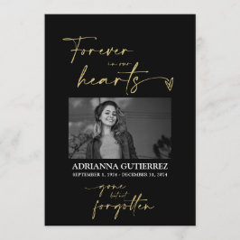 Forever in ons hart Foto Memorial Programme Programmakaart