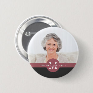 Forever in ons hart Foto Memorial Ronde Button 5,7 Cm