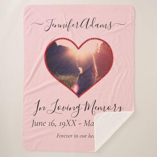 Forever in ons hart Foto Memorial Sherpa Deken (Voorkant)