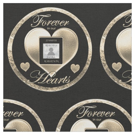 Forever in ons hart Foto Memorial Stof (Close Up)