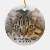 Forever in ons hart Foto Pet Memorial Keramisch Ornament (Voorkant)