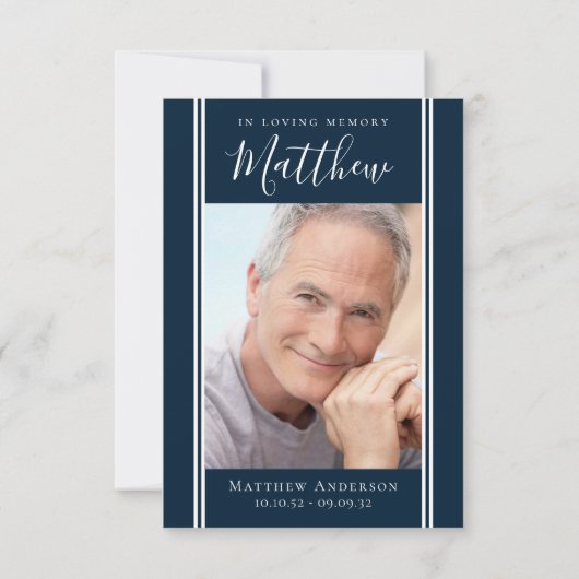 Forever in ons hart Foto Sympathie Bedankkaart (Achterkant)