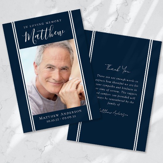 Forever in ons hart Foto Sympathie Bedankkaart