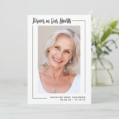 Forever in ons hart Foto Sympathie begrafenis Bedankkaart (Staand voorkant)