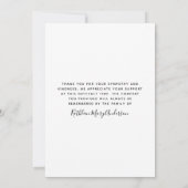 Forever in ons hart Foto Sympathie begrafenis Bedankkaart (Achterkant)