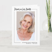 Forever in ons hart Foto Sympathie Funeral Harteli Bedankkaart (Voorkant)