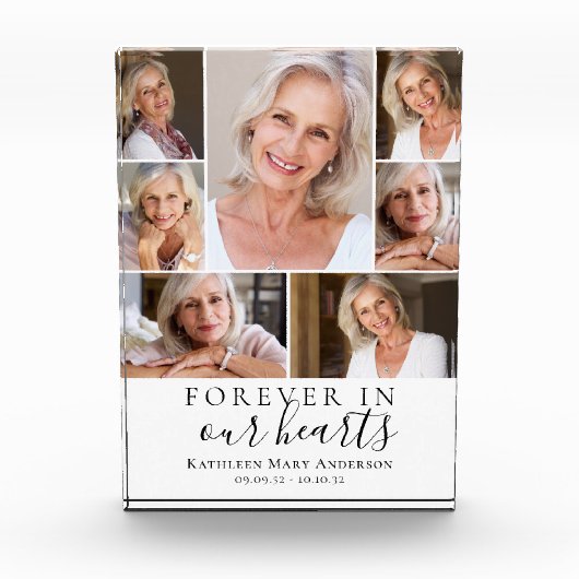 Forever in ons hart Foto Sympathie Memorial (Voorkant)