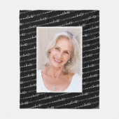 Forever in ons hart Foto Sympathie Memorial Fleece Deken (Voorkant)